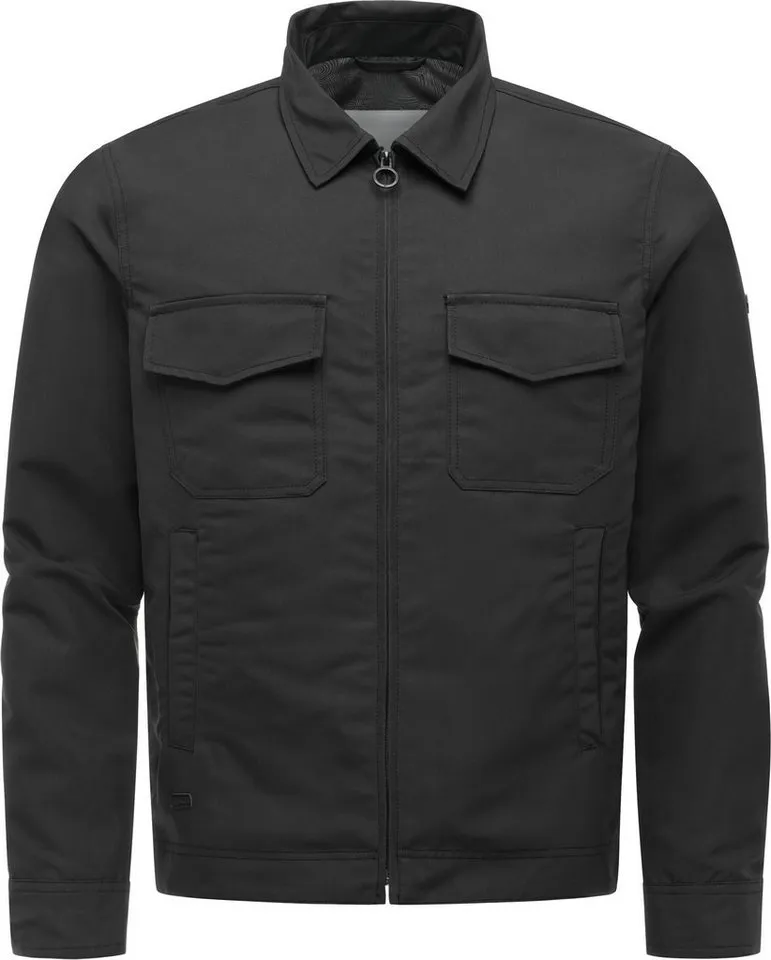 ragwear ragwear Hemdjacke Dyphner YOUMODO Wasserabweisende Übergangsjacke mit Hemdkragen, Schwarz, – Produktbild 2 von 5