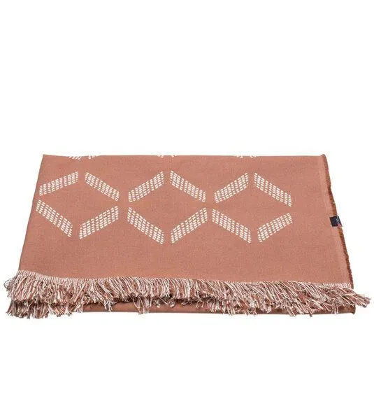 david fussenegger David Fussenegger Teppich „Boho“ mit Fransen aus Recycling-Baumwolle, Terracotta (150x200cm), – Produktbild 3 von 3