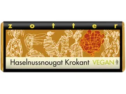 Zotter Zotter Bio-Bitter-Schokolade "Haselnussnougat Krokant", vegan,70 g – Produktbild 1 von 1