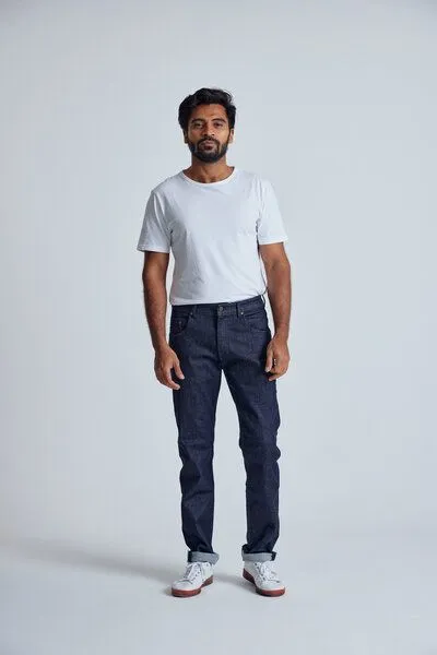 Flax and Loom Flax and Loom Slim Fit Jeans Miles, Deep sea (blau), – Produktbild 3 von 8
