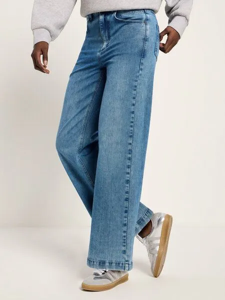 LANIUS LANIUS Marlenejeans (GOTS) aus Bio-Baumwolle, Mid blue denim, – Produktbild 6 von 8