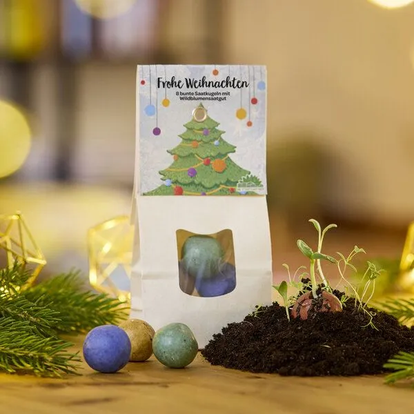 Die Stadtgärtner Die Stadtgärtner Weihnachtskugeln - Bunte Blumenmurmeln – Produktbild 1 von 2