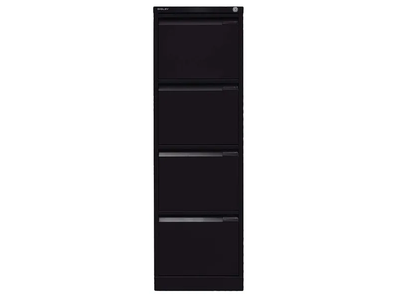 Bisley Bisley Hängeregistraturschrank schwarz 4 Schubladen 1-bahnig RAL 9005 – Produktbild 1 von 1