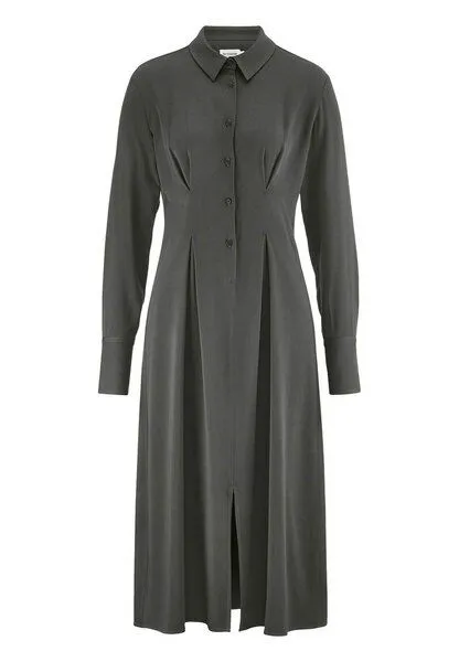 hessnatur hessnatur Kleid Midi Regular aus reiner LENZING ECOVERO Viskose, Tannengrün, – Produktbild 3 von 4