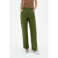 thinking mu Thinking MU Damen vegan Hose Gerade Oliv – Produktbild 1 von 1