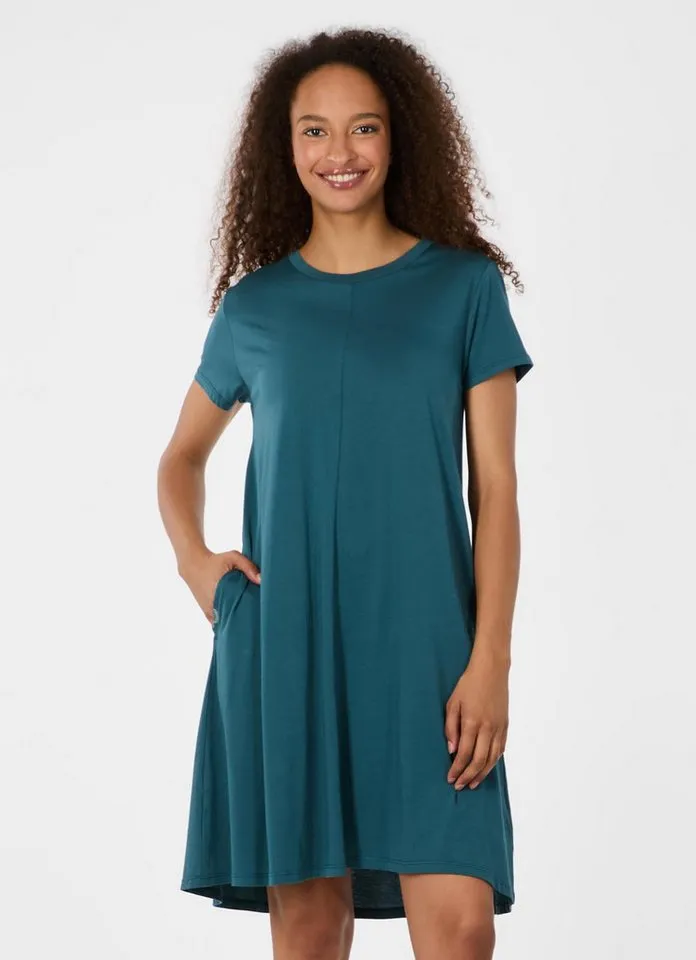 ragwear ragwear Jerseykleid CHICKIE Fließende Baumwoll-Modal-Mischung mit Eingrifftaschen, Grün, – Produktbild 2 von 2