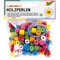 folia folia Holzperlen Bunt eckig, 84 Stk. – Produktbild 1 von 1