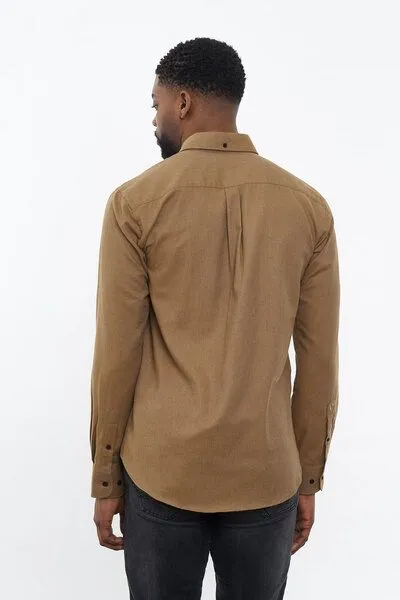 CARPASUS CARPASUS Flanell Hemd Populus, Ocker, – Produktbild 3 von 3