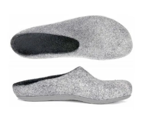 Gottstein Gottstein Magicfelt Filz Hausschuh aus 100 % Schurwolle (Merinowolle) Modell AN-709, Hellgrau, – Produktbild 1 von 1
