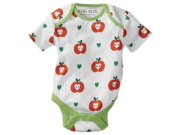 HANS NATUR Baby Body Kurzarm Bio-Baumwolle Apfel Gr. 62/68 – Produktbild 1 von 1
