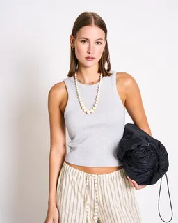 JAN N JUNE JAN 'N JUNE Damen vegan Top Porto Hellgrau – Produktbild 1 von 1