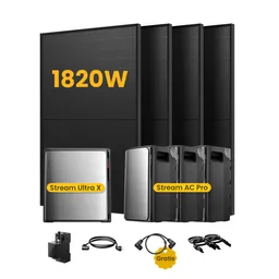 EcoFlow EcoFlow Stream Ultra X, All-in-One Speicher für Balkonkraftwerke, mit 4 x 455 Bifaziale Solarmodule, by Powerness - Stream Ultra X + 3 x Stream AC Pro | 9600Wh / Gratis Meter / Selbstabholung – Produktbild 1 von 1