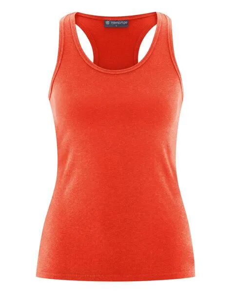 HempAge HempAge Damen Yoga Tanktop Hanf/Bio-Baumwolle, Brick-182 orange, – Produktbild 1 von 4