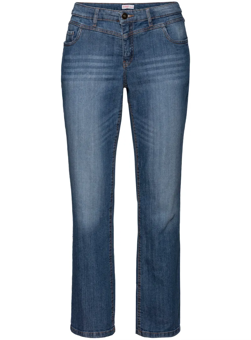 sheego Gerade Jeans blue denim, Blue denim, – Produktbild 1 von 2
