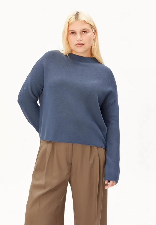 ARMEDANGELS ARMEDANGELS Strickpullover MERINAA LINKS LINKS Loose Fit, Blau, – Produktbild 1 von 5