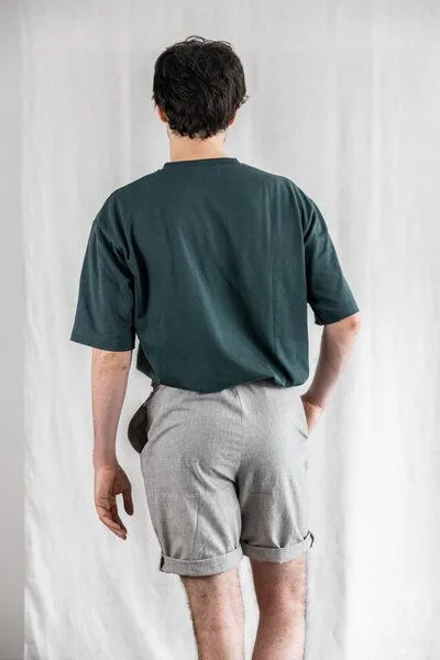 Jyoti - Fair Works Jyoti - Fair Works Bio-Baumwoll Shorts Devaki, Hellgrau, – Produktbild 3 von 4