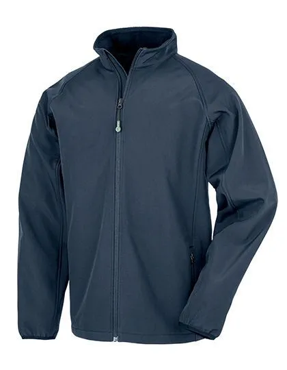 Result Genuine Recycled Result Genuine Recycled Herren Atmungsaktive Softshell-Jacke mit Stehkragen, Navy, – Produktbild 2 von 4
