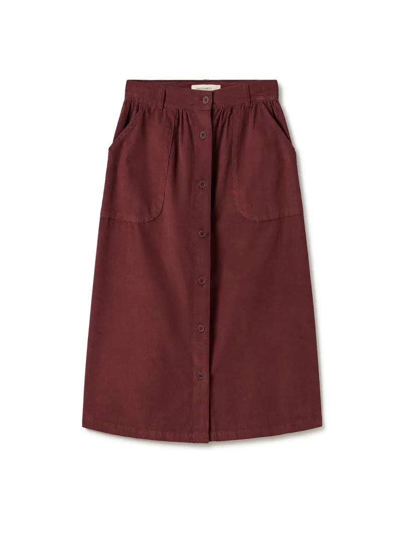 TWOTHIRDS TWOTHIRDS Damen vegan Rock Schola Russet Braun Rot, Braun, – Produktbild 1 von 2