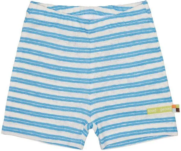 loud + proud loud + proud Babys & Kinder Short Ringel mit Leinen, GOTS-zertifiziert, Basin(blau), – Produktbild 2 von 2