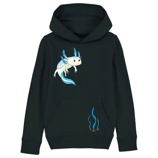 Spangeltangel Spangeltangel Kinder-Hoodie "Axolotl", Schwarz, – Produktbild 1 von 4