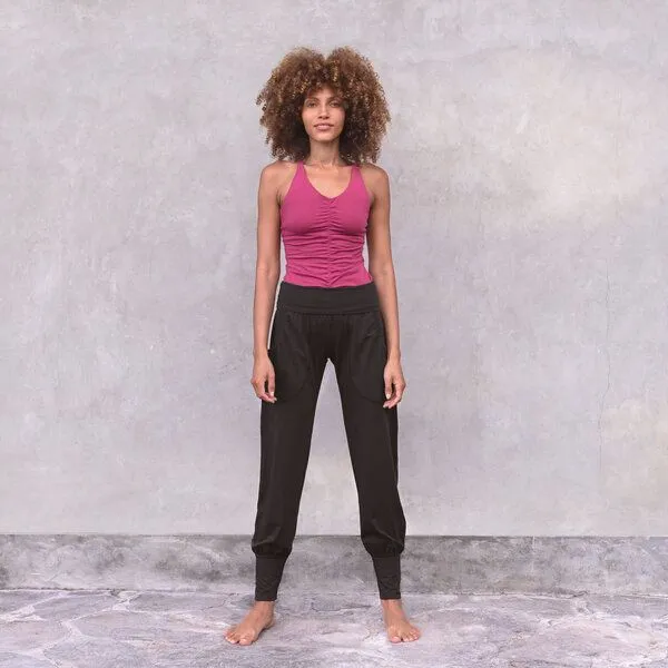 Jaya Jaya JOYCE - Damen - Hose für Yoga und Feizeit aus Biobaumwolle, Black/schwarz, – Produktbild 1 von 2