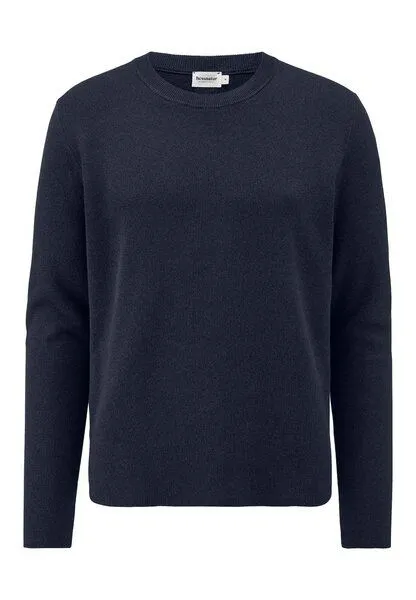hessnatur hessnatur Milano Strick Pullover Regular aus Leinen mit Bio-Baumwolle und LENZING ECOVERO Viskose, Marine, – Produktbild 3 von 4