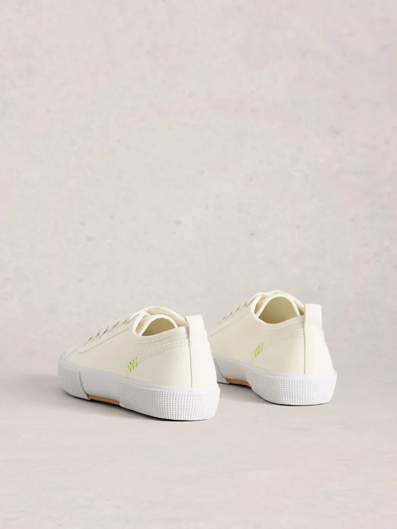 White Stuff Pippa Stoffturnschuhe - 36, Reines weiß, – Produktbild 4 von 4