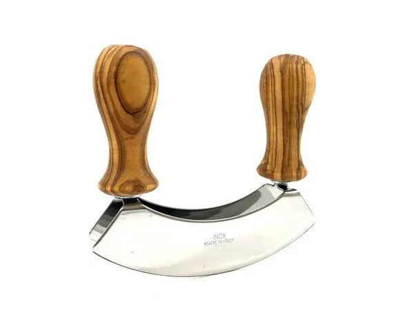 Olivenholz erleben Olivenholz erleben Wiegemesser DESIGN mit Olivenholz-Griffen – Produktbild 1 von 3