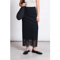 JAN N JUNE JAN 'N JUNE Damen vegan Maxirock Mesh Smuk Schwarz – Produktbild 1 von 1