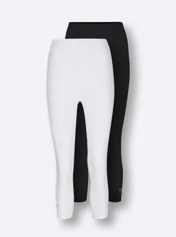 feel good Leggings 3/4-lang schwarz + weiß – Produktbild 1 von 1
