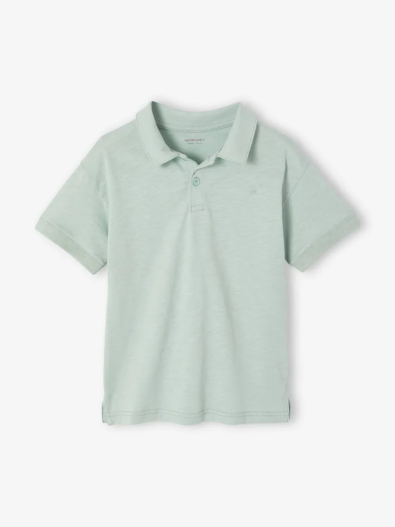 Vertbaudet Jungen Poloshirt klassisch, Mintgrün, – Produktbild 1 von 4
