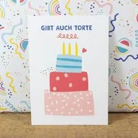 Bow & Hummingbird Bow & Hummingbird Postkarte Gibt auch Torte – Produktbild 1 von 1