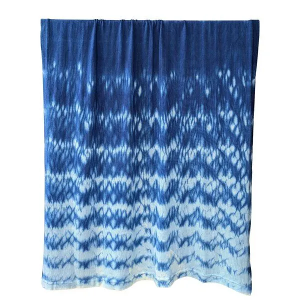 Wooliie Wooliie Handgefertigte Babydecke aus 100 % Merinowolle – pflanzlich gefärbt, Indigo rain (blau), – Produktbild 1 von 3