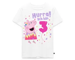 Spreadshirt T-Shirt Peppa Wutz Hurra Ich Bin 3 Jahre Kinder Premium T-Shirt (1-tlg) Normaler Schnitt für optimale Passform – Produktbild 1 von 1