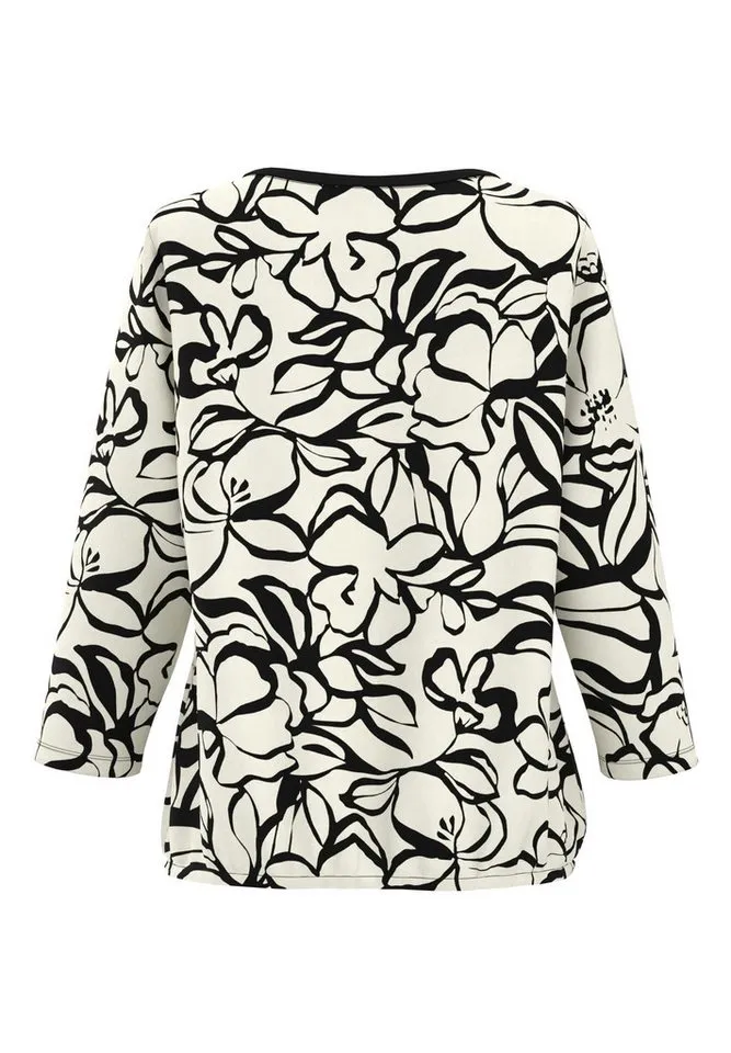 Frank Walder Frank Walder Blusenshirt mit stilvollem Print, Bunt|schwarz, – Produktbild 2 von 2