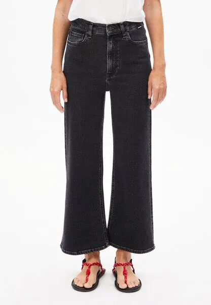 ARMEDANGELS ARMEDANGELS MURLIAA CROPPED Damen Wide Jeans recyclter Baumwoll Mix Comfort-Stretch, Blue, – Produktbild 1 von 3