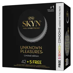 SKYN Kondom-Mix „Unknown Pleasures 42+5free“, latexfrei – Produktbild 1 von 1