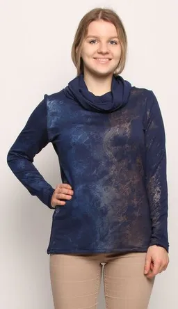Peaces.bio - handbedruckte Biomode Peaces.bio - handbedruckte Biomode Kuschelrolli Bachgeflüster in Blau – Produktbild 1 von 1