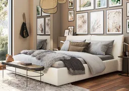 Home affaire Polsterbett Priora in 4 Breiten bis 200cm, auch in NaturLEDER, Cord, belastbar bis 280kg, auch Überlänge 220 cm – Produktbild 1 von 1