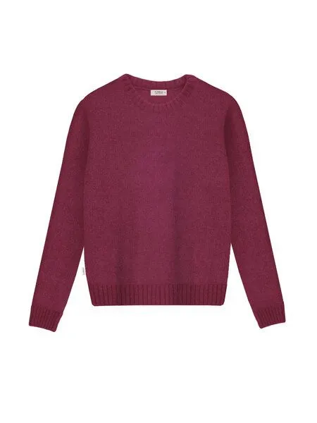 FUXBAU FUXBAU Frauen Merino Strickpullover, Bordeaux, – Produktbild 3 von 4