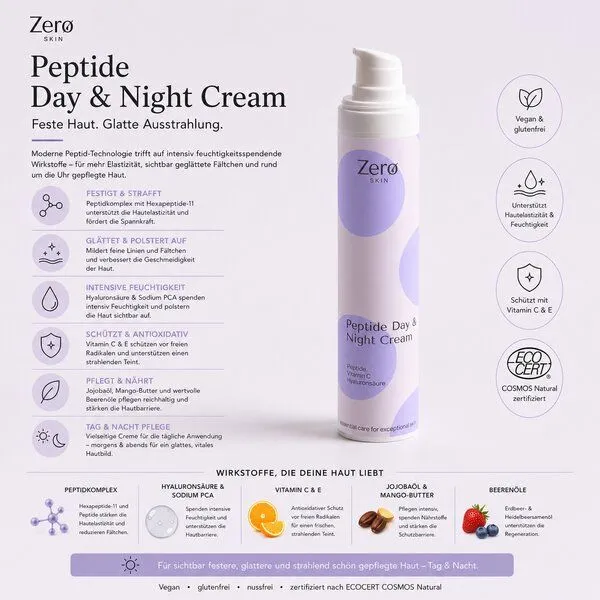 Zero Skin Zero Skin Peptide Day & Night Cream - 50 ml – Produktbild 3 von 4