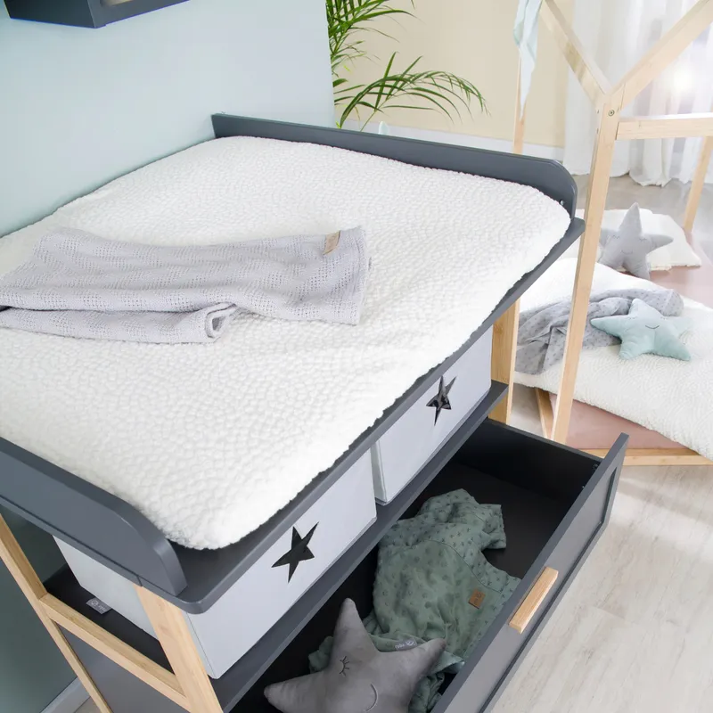 roba Roba Spannbezug für Wickelauflagen 75x85 cm 'Seashells' oyster – Produktbild 3 von 3