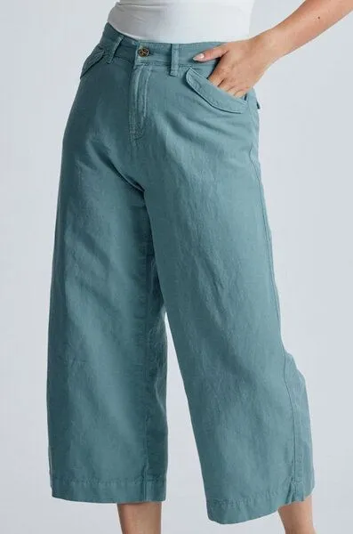 Flax and Loom Flax and Loom Leinen Culotte Betty, Retro blue, – Produktbild 6 von 6