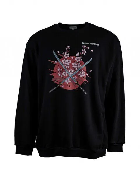 EMPIRE-THIRTEEN EMPIRE-THIRTEEN Sweater SAKURA, Schwarz, – Produktbild 1 von 4