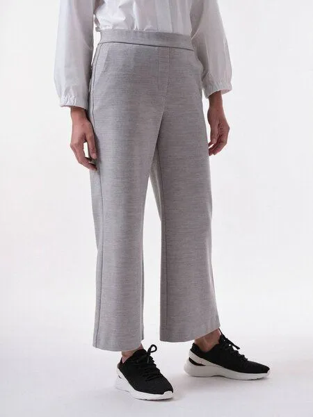 LANIUS LANIUS Culotte aus Bio-Baumwolle und reiner Schurwolle, 160/grey melange, – Produktbild 2 von 4