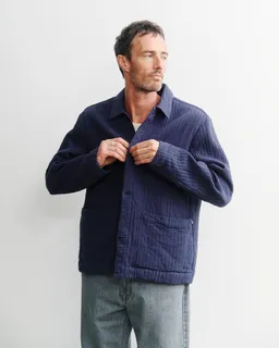 Rotholz Rotholz Herren vegan Arbeitsjacke Gerippt Blau – Produktbild 1 von 1