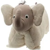 Flosinn Flosinn Kuschelkissen Elefant als Reisekissen mit Teddyplüsch aus Baumwolle Personalisierbar, Beige, – Produktbild 2 von 3