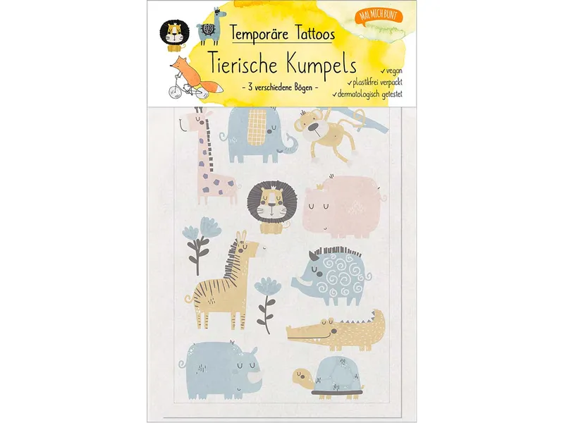 MAL MICH BUNT MAL MICH BUNT Kindertattoo-Set "Tierische Kumpels" – Produktbild 1 von 1