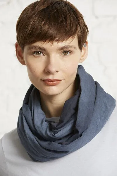 Wunderwerk Wunderwerk Schal aus Bio-Baumwolle "Loop scarf mal tinto", Dunkelblau (old navy695), – Produktbild 1 von 2