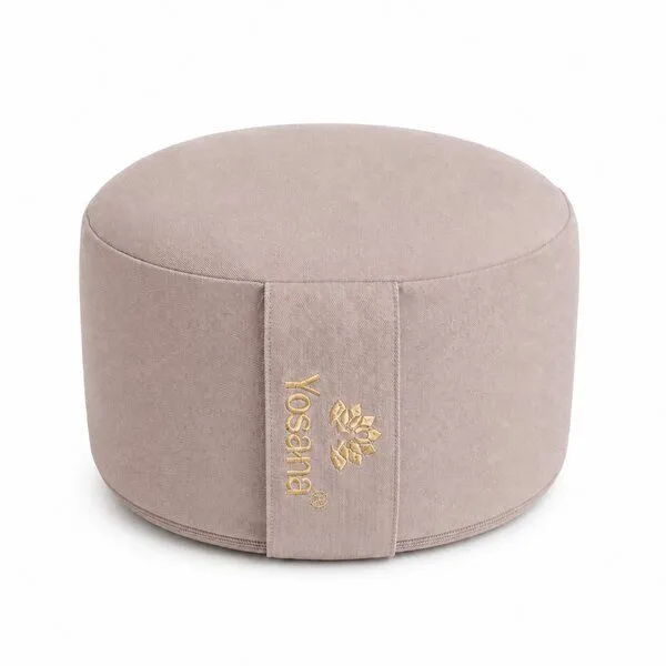 Yosana Yosana Yogakissen rund, Meditationskissen 30x15cm, Taupe light, – Produktbild 1 von 8